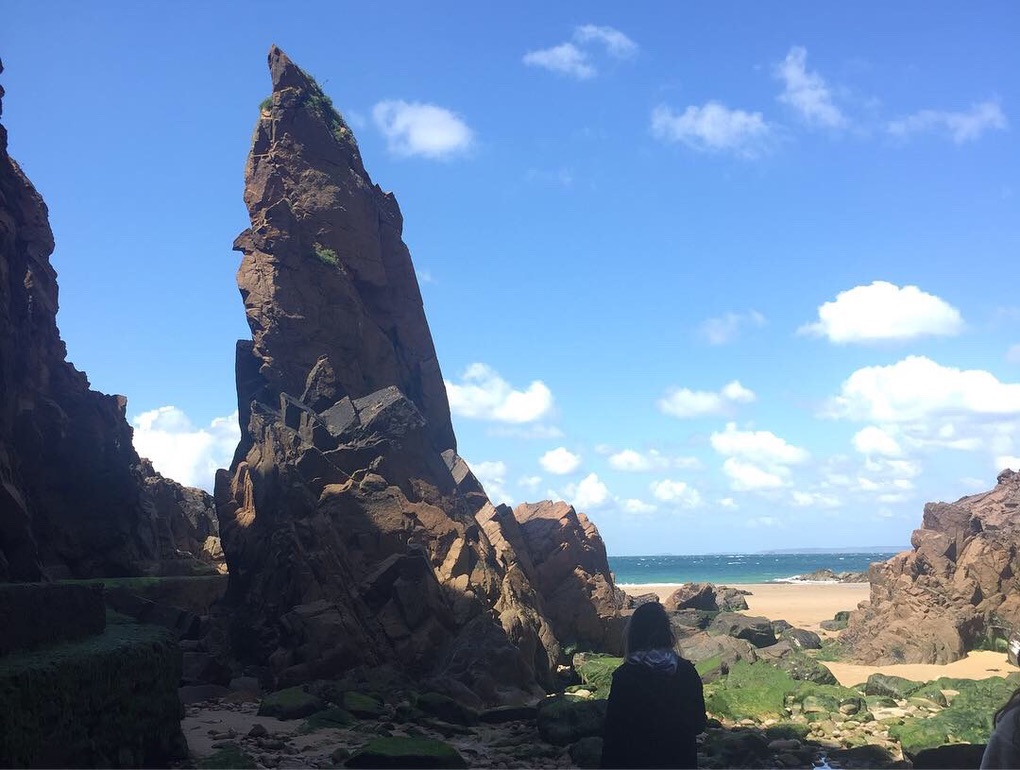 Pinnacle rock at the beach