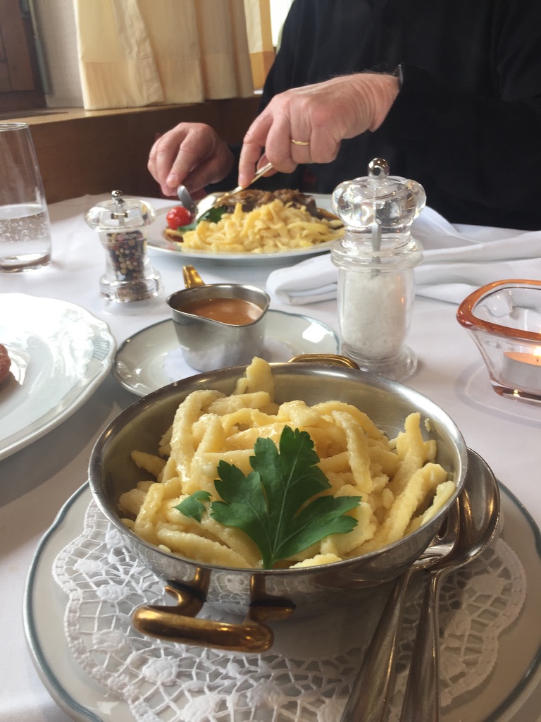 Spätzle at the table