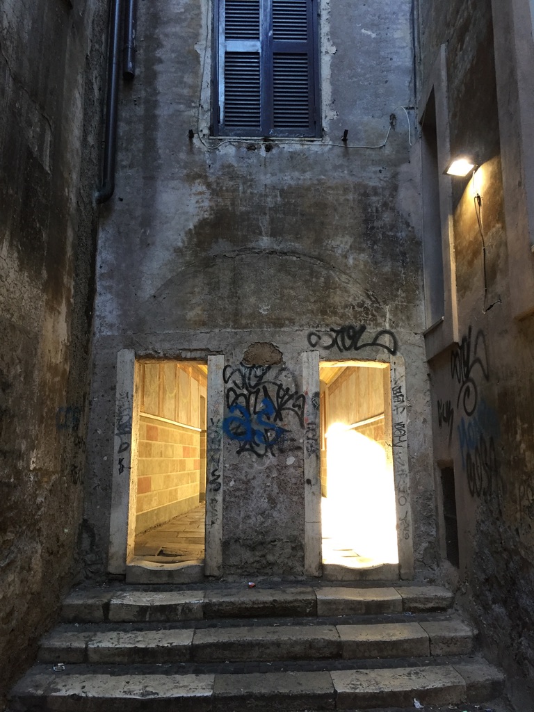 Roman Light — stairway and lantern
