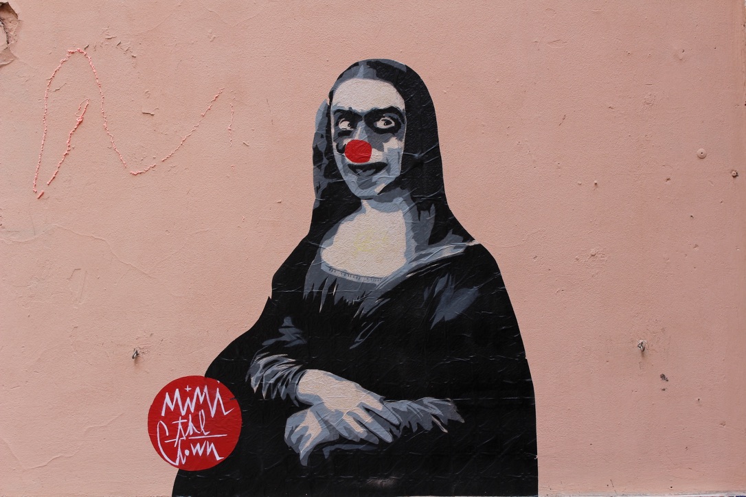 Street art — Mona Clown