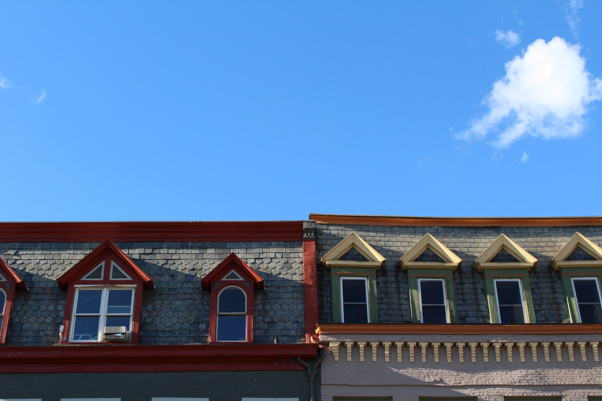 Brick & Glass — painted dormers